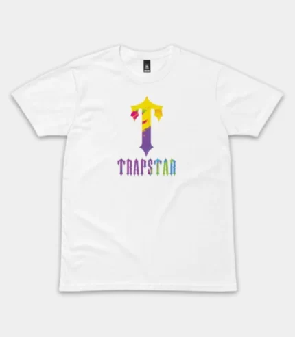 Official Trapstar T Logo Bianca Paint Maglia